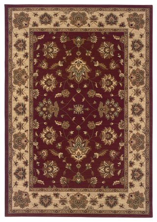 Oriental Weavers Ariana Collection Red/Ivory Floral Indoor Area Rug 5'3"X7'9"