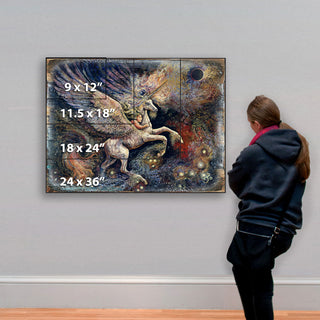 Unicorn Pegasus Wall and Table Top Wooden Decor, 12x9