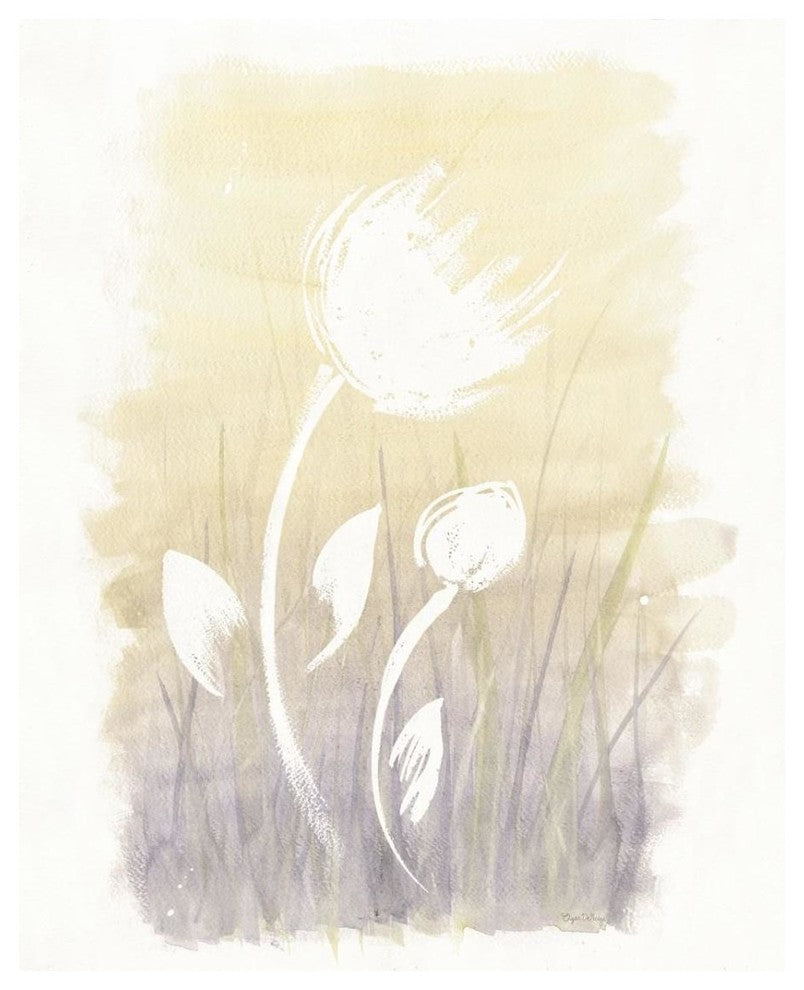 "Floral Silhouette I" Digital Paper Print by Elyse DeNeige, 24"x30"