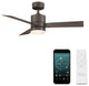 Axis 1 Light 44 in. Indoor Ceiling Fan, 3500K, Bronze