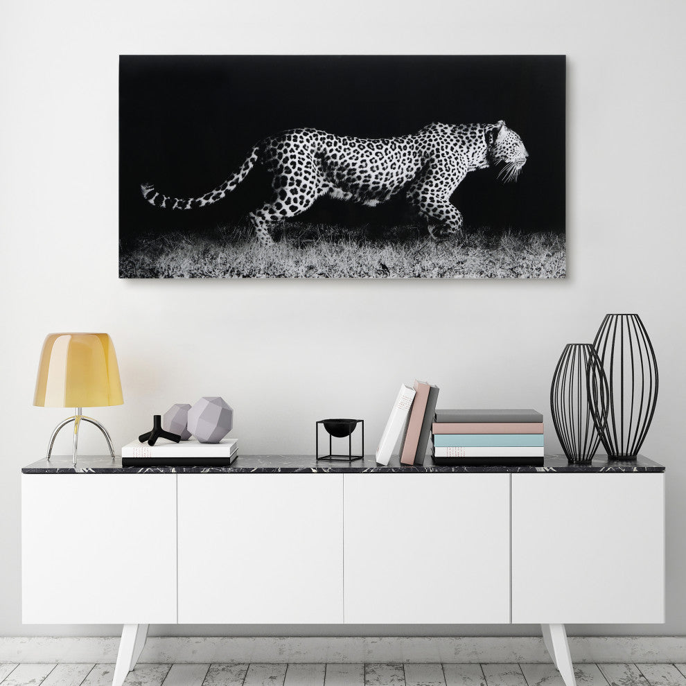 Fearless 1 Frameless Free Floating Tempered Art Glass Wall Art, 24"x 48"