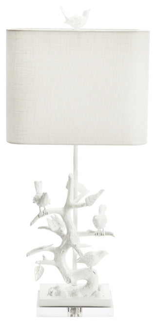 Bird on Branch Table Lamp, 29"H