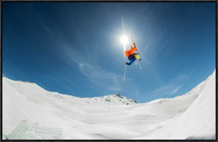 "Backcountry Kicker Locals Only" Framed Canvas Giclee by Eric Verbiest, 37x24"