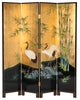 6' Tall Gold Lacquer Room, Cranes