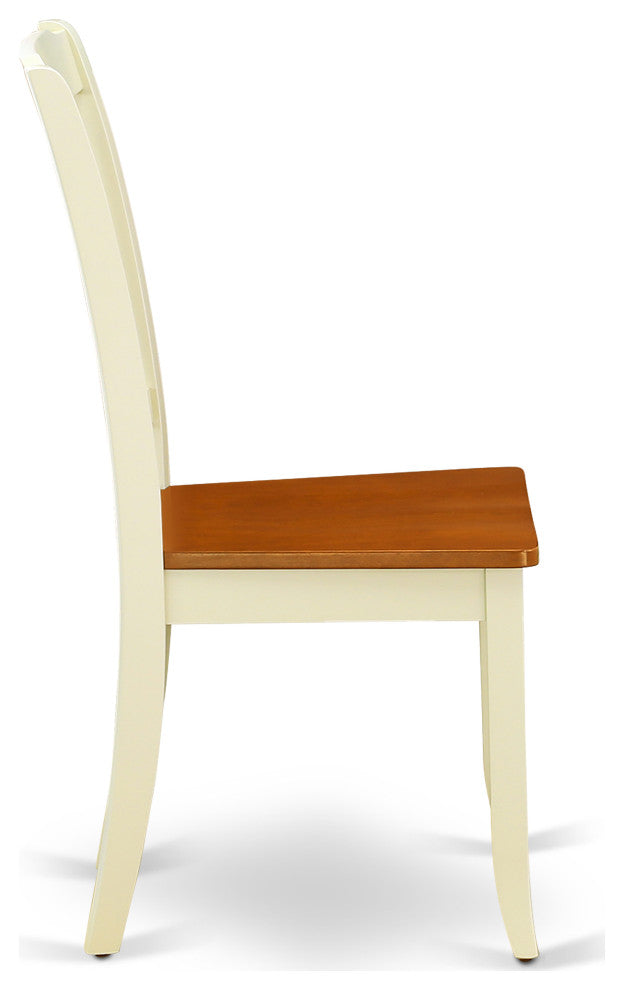 3Pc Rectangular 42/53.5 Inch Table With 12 In Leaf, 2 Vertical Slatted Chairs