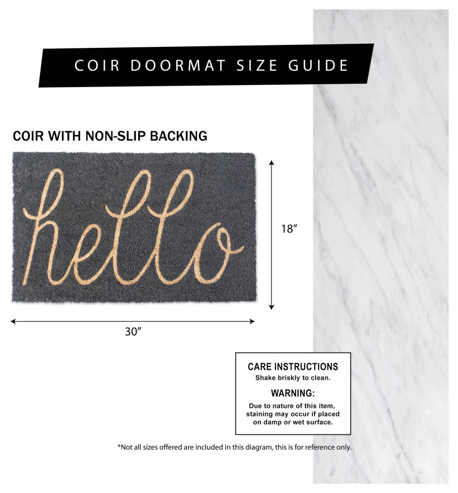 Yellow Hello Doormat