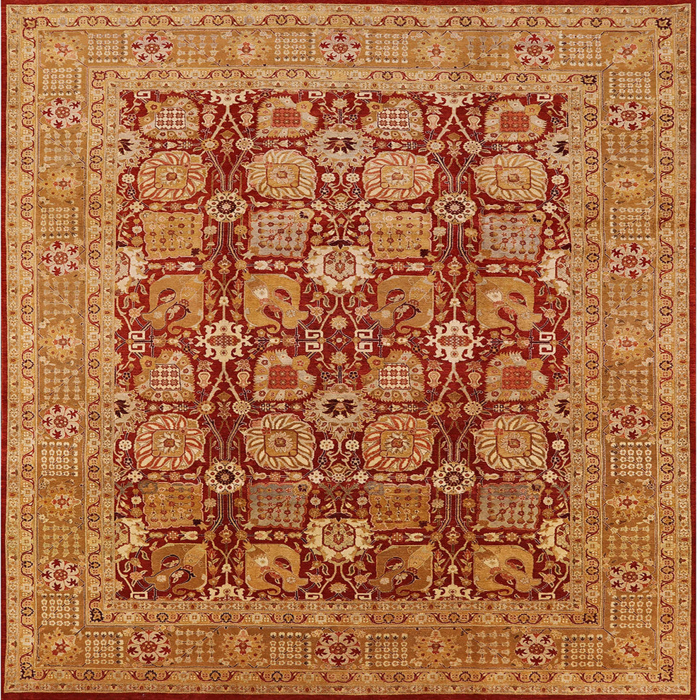 Ahgly Company Indoor Square Mid-Century Modern Area Rugs, 5' Square