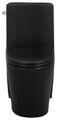 St. Tropez One Piece Elongated Toilet Side Flush, Matte Black
