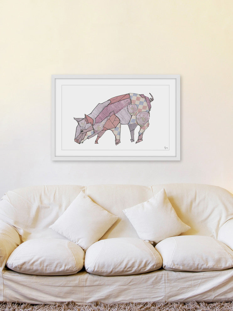 "El Cerdo" Framed Painting Print, 18"x12"