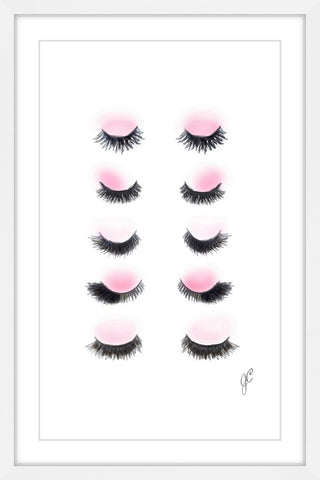 "Rows of Lashes" Framed Painting Print, 30"x45"