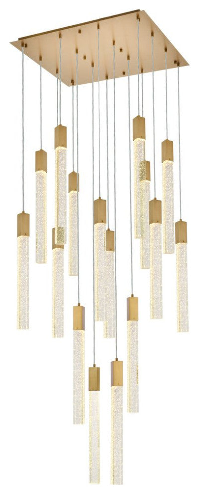 Wade 16-Light Pendant, Satin Gold