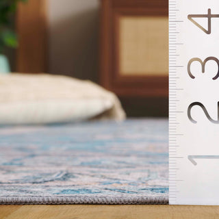 Safavieh Arizona Machine-Washable Collection ARZ913 Rug, Grey/Turquoise, 3'x5'