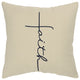 Black Taupe Canvas Faith Throw Pillow
