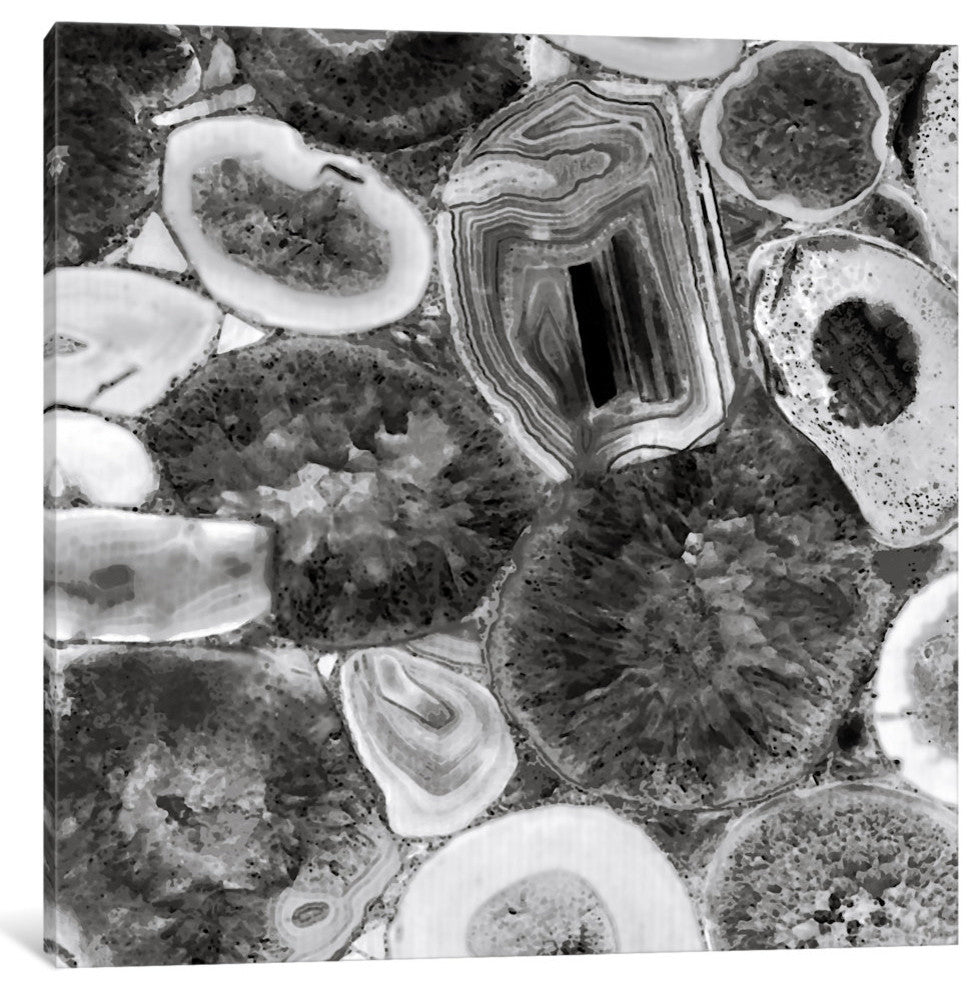 "Agate In Grey I" by Danielle Carson, Canvas Print, 26"x26"