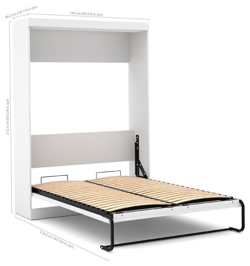 Bestar Pur By Bestar 109 Full Wall Bed Kit, White