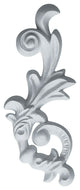 2 1/2"W x 6 1/4"H x 5/8"P Hillsborough Onlay with Scroll, Left