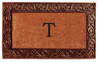 Prestige Bronze Monogram Doormat 18"x30", Letter T