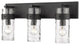 Zlite 3035-3V-MB 3-Light Vanity, Clear