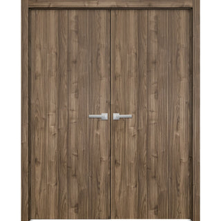 Interior French Double Doors|Planum 0010 Walnut Sturdy Doors -36x84
