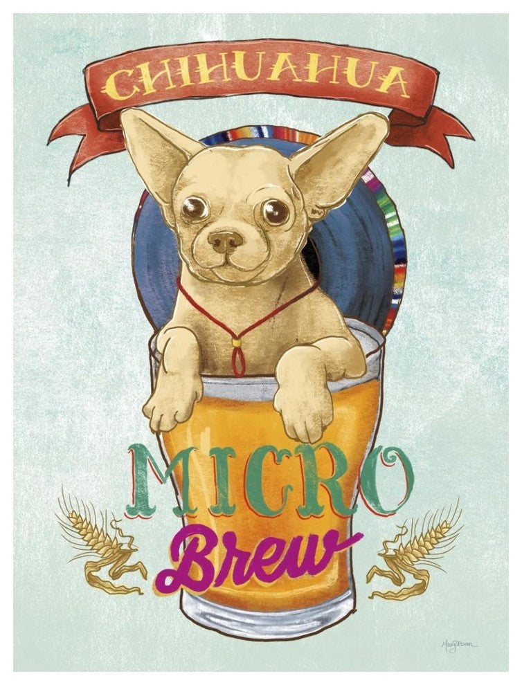 "Beer Dogs I" Digital Paper Print by Mary Urban, 38"x50"