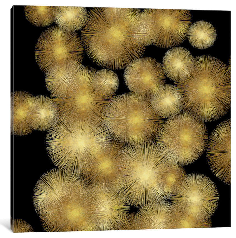 "Flourish In Gold" by Abby Young, Canvas Print, 26"x26"