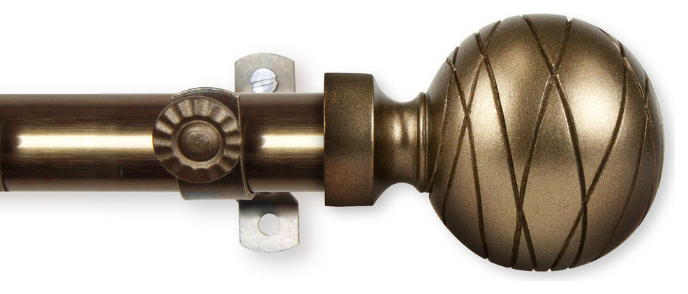 Andre Multi Angle Ceiling Rod 66-120 inch, Antique Brass, Two Sided