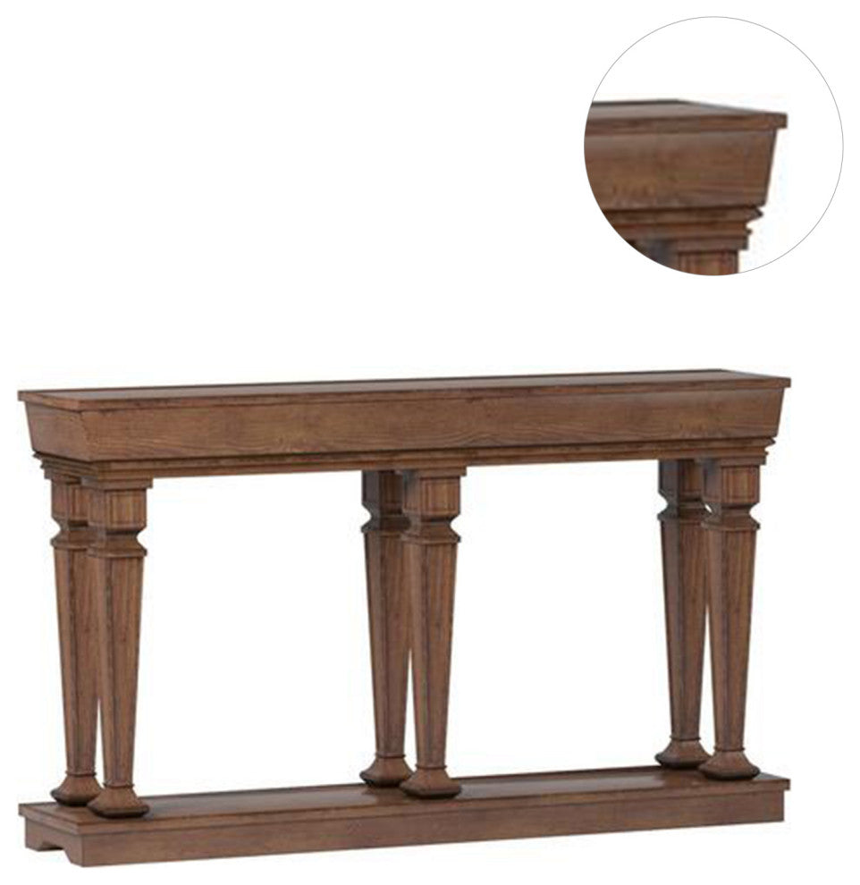60 Inch Rectangular Console Table, Oak