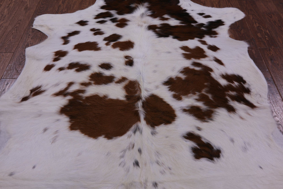 Organic Natural Hair-On Cowhide Area Rug 6' 8" X 5' 10" C1846