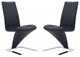 Set of Two Modern Black Dining Chairs