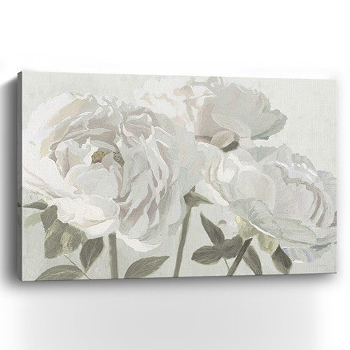 36" Neutral Flowers in Bloom Canvas Wall Art