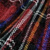Multi-Color Crystal Chenille Throw Blanket, Red/Green/White Plaid, 60"x80"