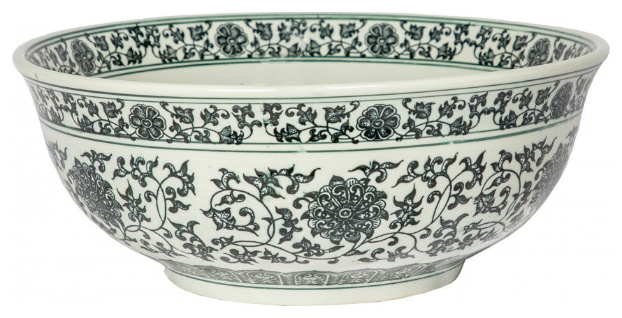 Eden Bath EB_PS06 Ming Dynasty Decorative Porcelain Sink in Black