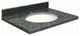 Granite 31"x19" Vanity Top, Single Faucet Hole, Blue Pearl, White Bowl