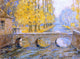 Henri Le Sidaner A Bridge Autumn Gisors, 21"x28" Wall Decal