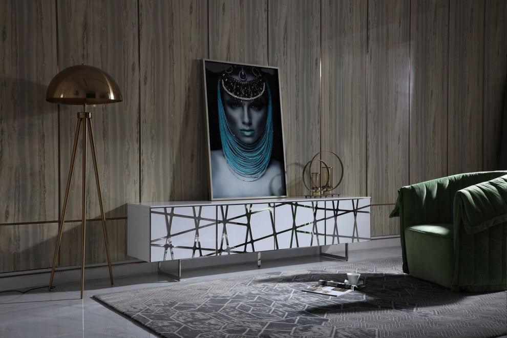 Modrest Kilson Modern White TV Stand