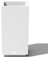 Veradek Block Series Pedestal Planter, White, Short