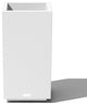 Veradek Block Series Pedestal Planter, White, Short