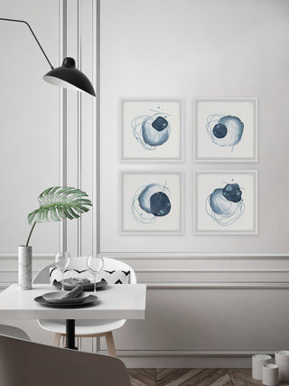 Bottom Border Quadriptych, Set of 4, 12x12 Panels