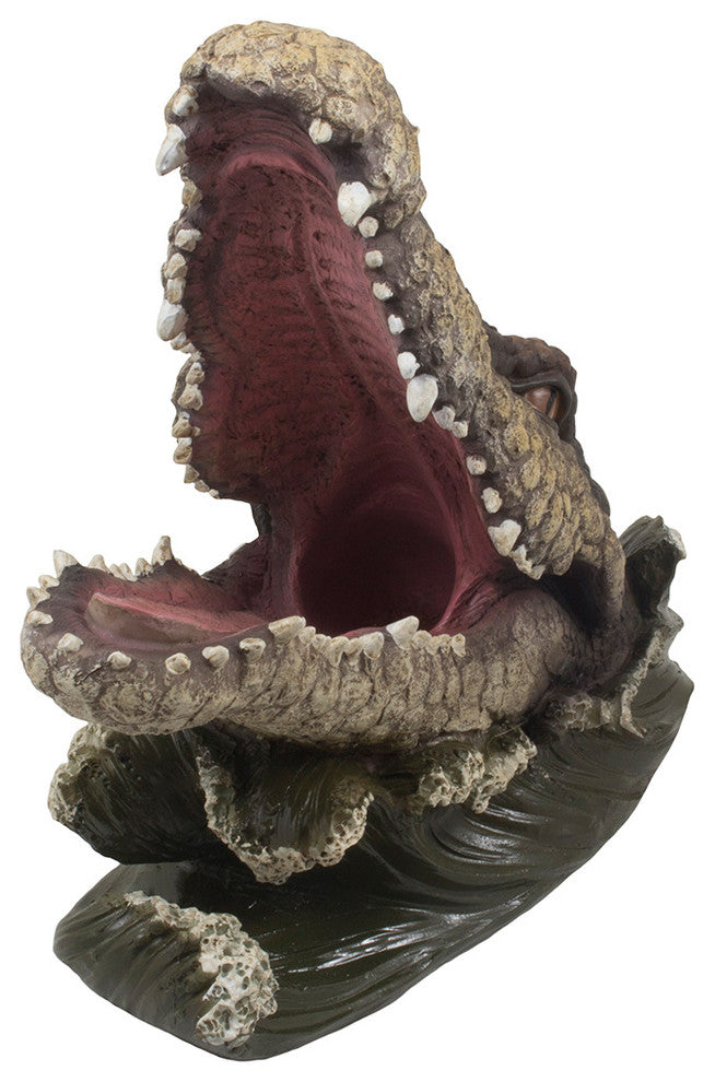 Decorative Alligator Single Wine Bottle Holder or Crocodile Statue