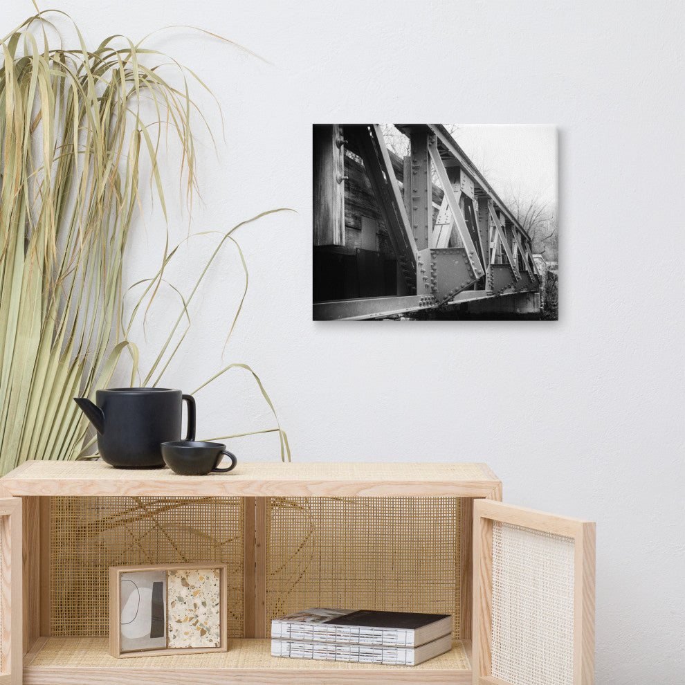 White Clay Creek Bridge Landscape Photo Canvas Wall Art Print, 16" X 20"