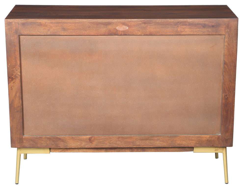 Nuna Mango Wood Bathroom Linen Cabinet With 1 Door/3 Drawers