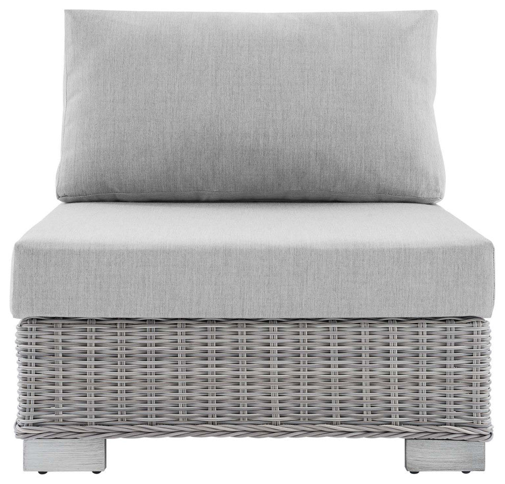 Conway Sunbrella Outdoor Patio Wicker Rattan Armless Chair