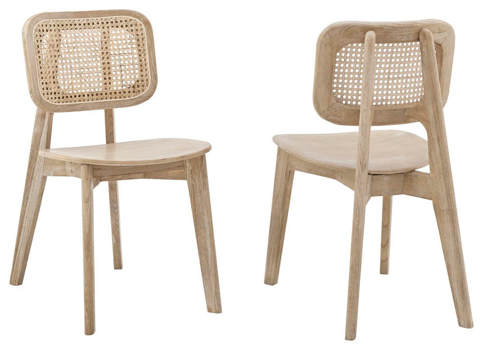 Habitat Wood Dining Side Chair Set of 2, Gray