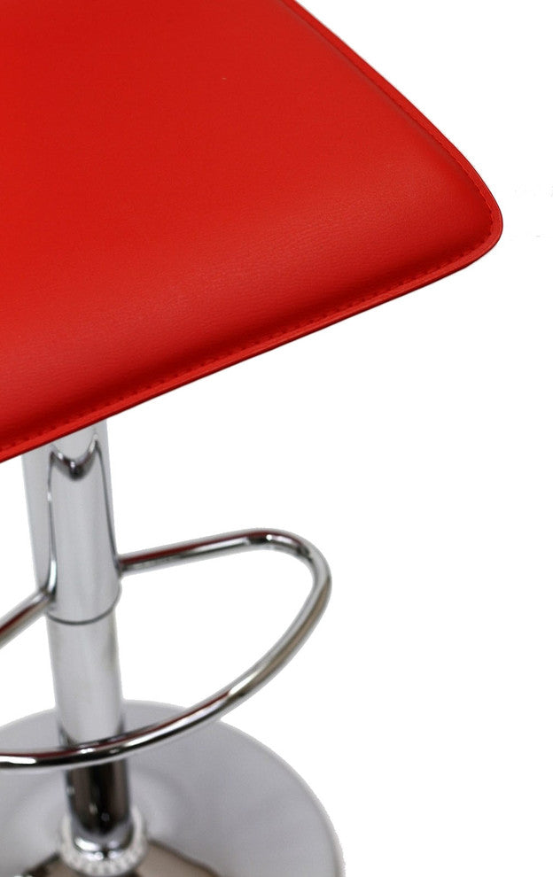 Cafe Chairs, "Gustav" Tall Bar Chairs, Red