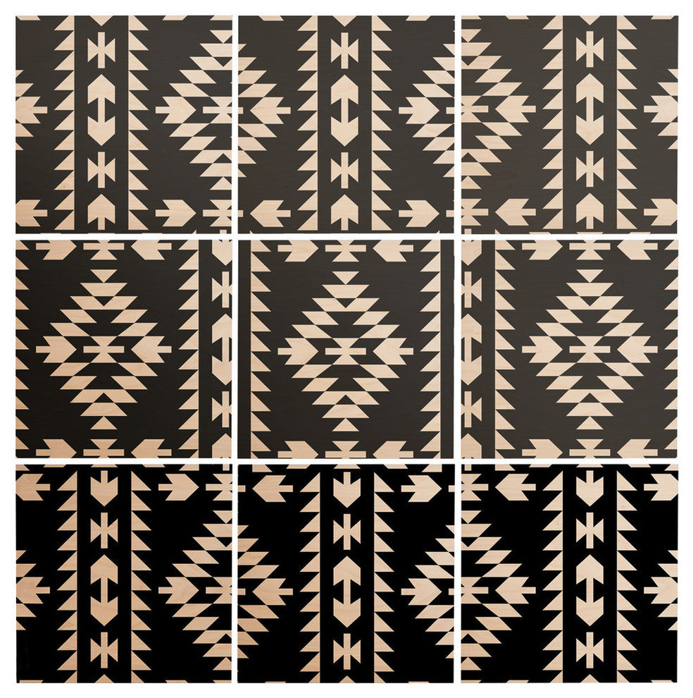 Deny Designs Holli Zollinger Geo Panel Wood Wall Mural, 4'x4'