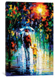 "Rainy Walk With Daddy Gallery" by Leonid Afremov, 18x12x1.5"