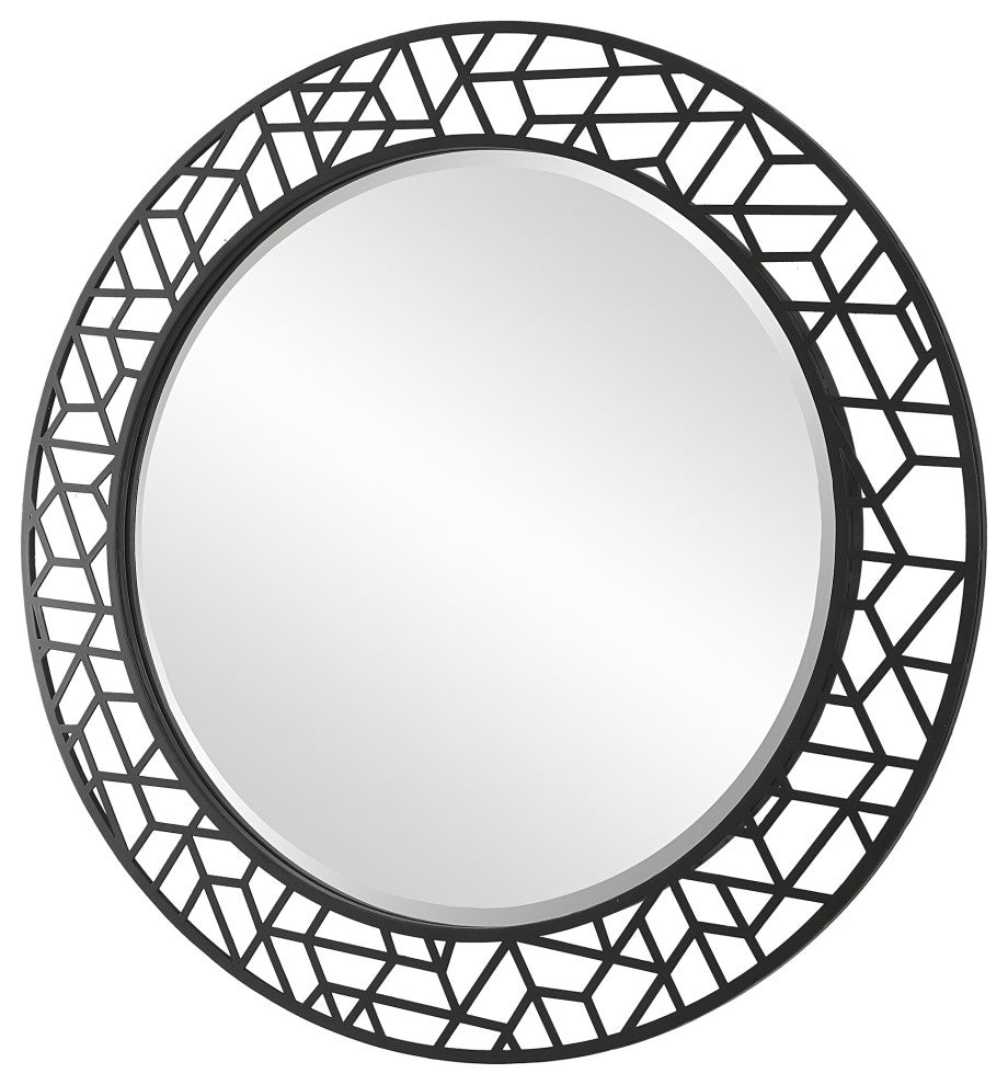 Uttermost Mosaic Metal Round Mirror