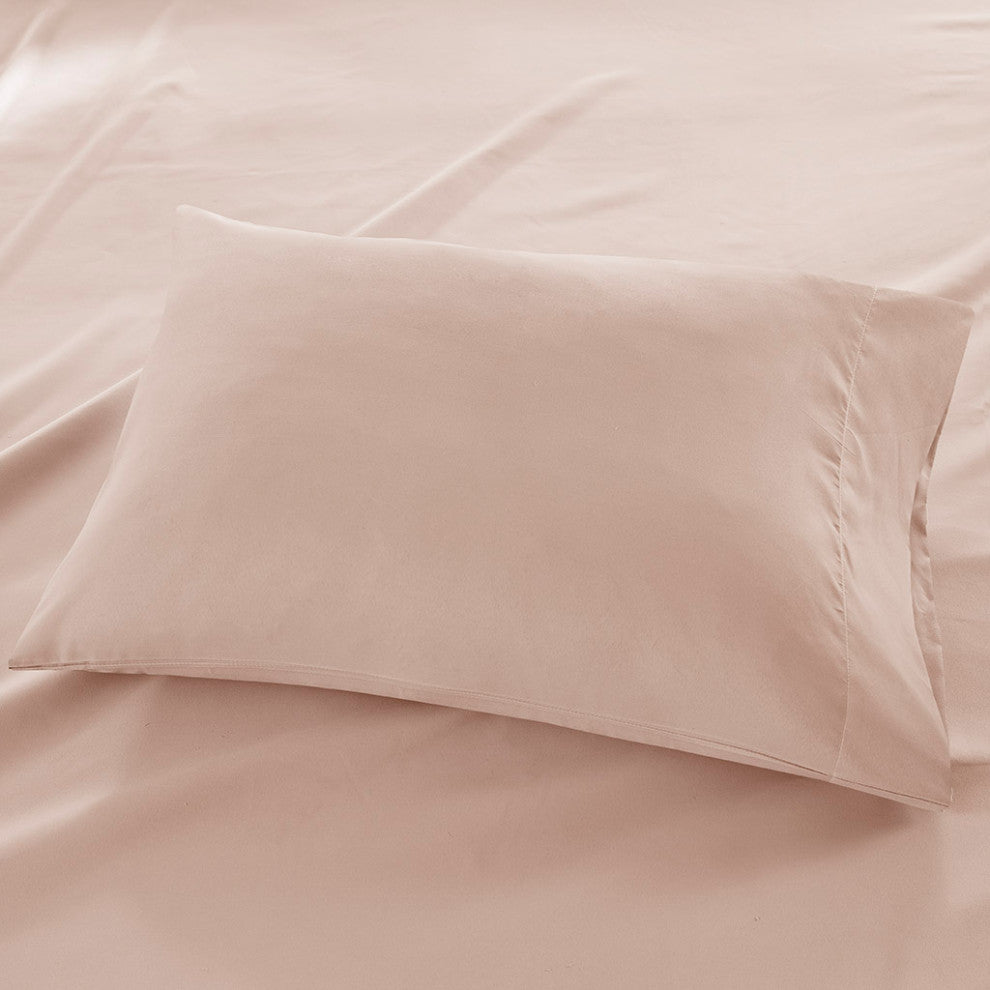 Madison Park Microcell 3M Scotchgard Moisture Treatment Sheet Set, Blush, Queen