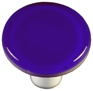 Deep Royal Blue Knob Round, Black Post