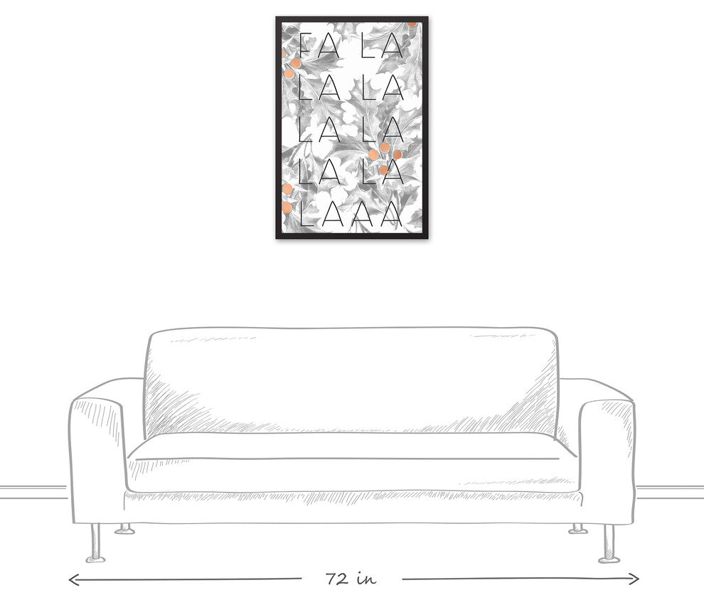 Fa La La 20x30 Black Framed Canvas